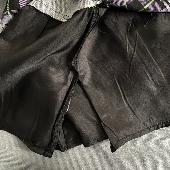 Y2K Purple Tartan Plaid Mini Skirt - Picture 4 of 4